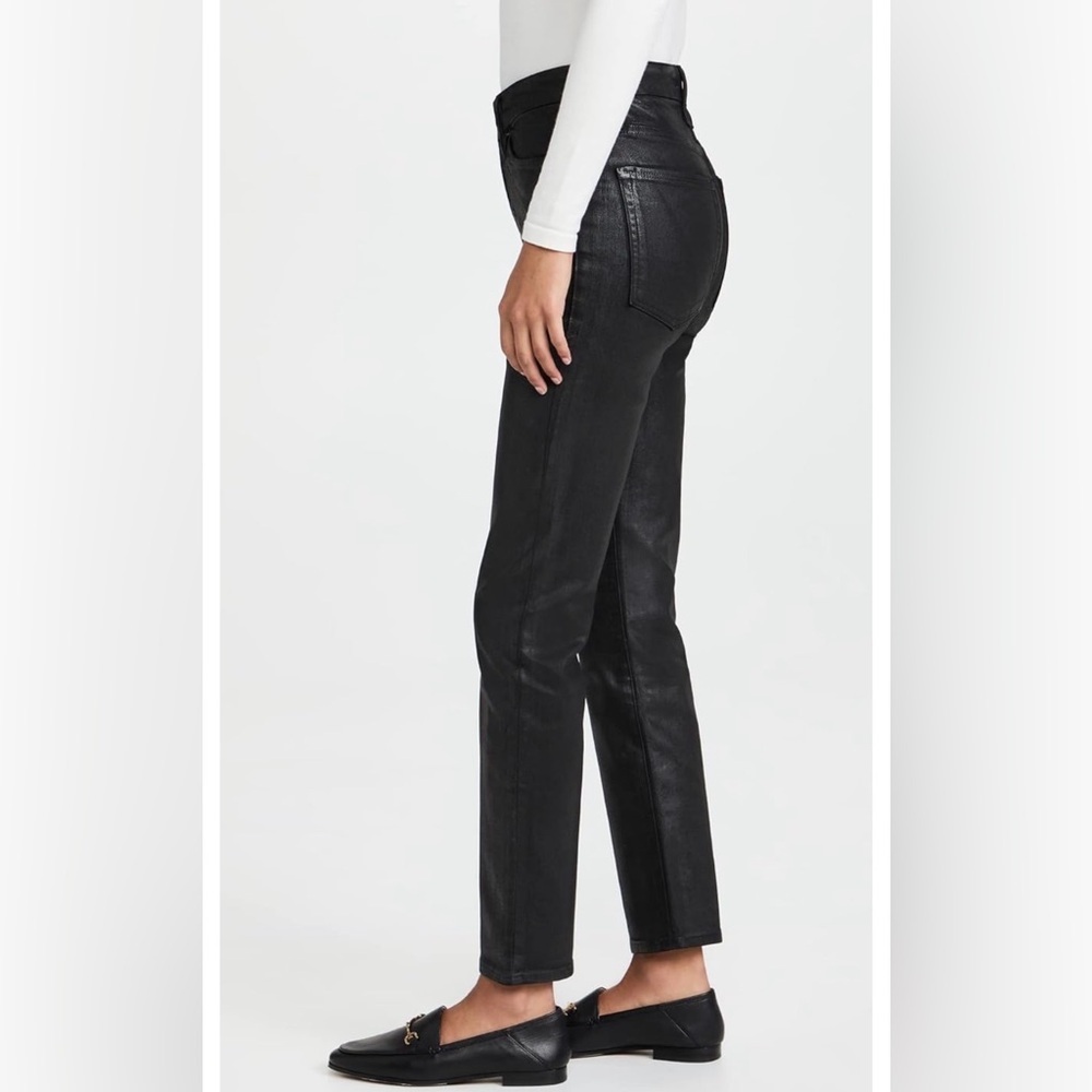 Good American Women's Good Classic Coated Pants Size 4/27 - Picture 2 of 15
